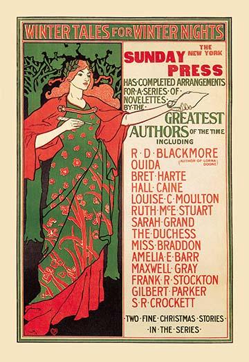 Winter Tales for Winter Nights color poster print by Louis John Rhead
