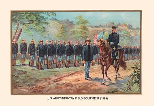 Illustrated page from The U.S. Army 1776-1899 Historical Sketch by Arthur L. Wagoner.