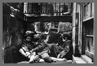Street Children of Mulberry Street Poster Print showing orphans in urban setting.