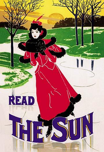 Vintage Louis Rhead Affiche Artistique Poster Print for The Sun.