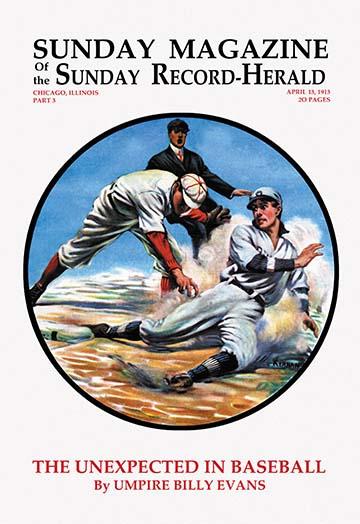 Cover of the Sunday Magazine from April 13, 1913 featuring baseball art.