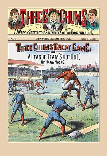 Three Chums Victorian magazine cover poster print from 1899