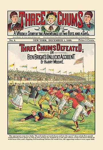 Three Chums Dime Novel Poster Print from December 1, 1899