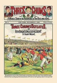Three Chums Dime Novel Poster Print from December 1, 1899