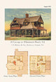 American Architecture of the Victorian Period Poster Print featuring home exterior and architectural plans.