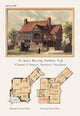 American Victorian Architecture Poster Print featuring home exterior and floor plan