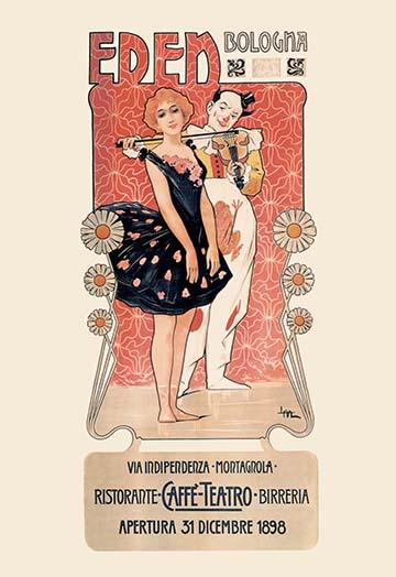 Leopoldo Metlicovitz art print showcasing Italian painter's work.