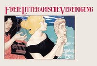 Freie Literarische Vereinigung poster print by Robert Engels, historical artwork from 1898.