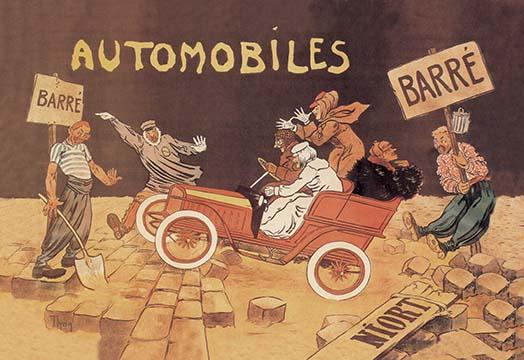 Automobiles Barre Advertising Poster Print by Walther Thor, vintage art piece