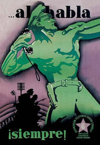 Spanish Civil War Telephone Workers Poster Print - Al Habla, Siempre