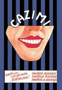 Early Soviet Toothpaste Advertising Poster Print showcasing unique vintage design.
