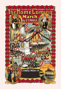 Spanish American War Troops Return Sheet Music Poster Print by E.T. Paull
