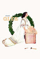 The Absent One Poster Print by C. Coles Phillips, vintage art featuring a lady in festive gown opening a crate.