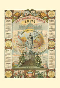 1876 Philadelphia Centennial Celebration Lithograph Poster Print