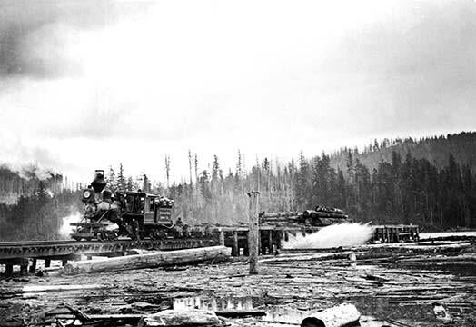 Darius Kinsey Lumber Industry Poster Print showcasing loggers and the lumber industry.