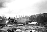 Darius Kinsey Lumber Industry Poster Print showcasing loggers and the lumber industry.