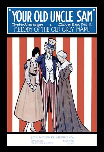 Your Old Uncle Sam Sheet Music Poster Print