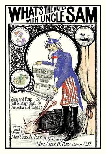 "What's the Matter with Uncle Sam" Vintage Sheet Music Art Print by K.B. Douglass