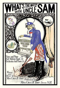 "What's the Matter with Uncle Sam" Vintage Sheet Music Art Print by K.B. Douglass