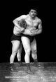 Soviet Union wrestlers poster print showcasing ideal male body shapes.