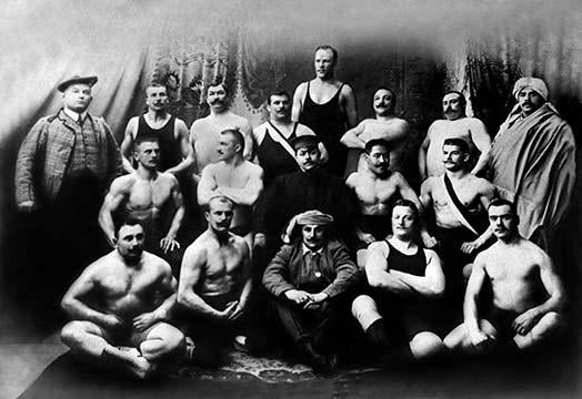 Soviet Union Wrestlers Poster Print showcasing ideal male body shapes.