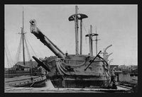 Historic whaler ship docked in New Bedford poster print.