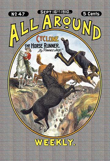 Cyclone, The Horse Runner Poster Print from the 1890s Victorian pulp stories.