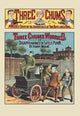 Three Chums: Worried vintage poster print from the 1890s featuring a kidnapping scene.