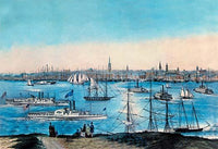 Currier and Ives Vintage Poster Print showcasing American printmaking art.