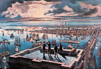Currier and Ives poster print showcasing classic American art.