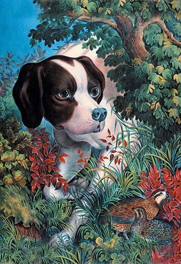 Currier and Ives Poster Print by Nathaniel Currier, vintage American art.