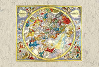 Andreas Cellarius Harmonia Macrocosmica Poster Print showcasing intricate celestial illustrations.