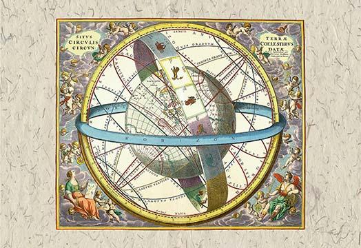 Harmonia Macrocosmica poster print by Andreas Cellarius, showcasing a detailed star atlas.