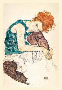 Egon Schiele expressive art poster print (18x24) featuring unique body shapes and emotive lines.