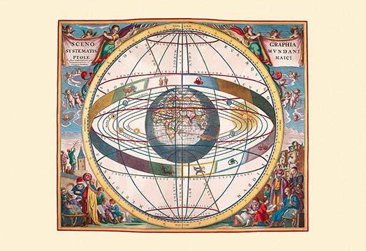 Andreas Cellarius Harmonia Macrocosmica Poster Print showcasing a detailed star atlas.