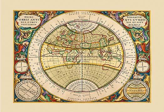 Andreas Cellarius Harmonia Macrocosmica poster print showcasing celestial designs