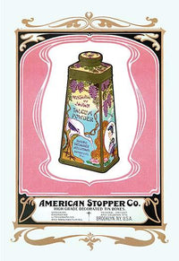 Wisteria of Japan Talcum Powder Poster Print featuring delicate blooms.