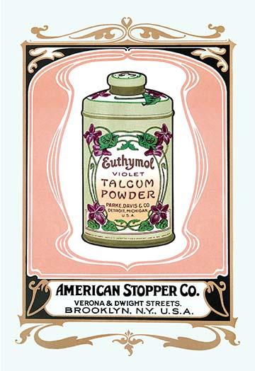 Euthymol Violet Talcum Powder Vintage Poster Print