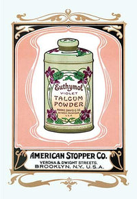 Euthymol Violet Talcum Powder Vintage Poster Print