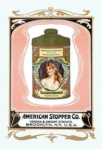 Philadelphia Talcum Powder Poster Print, vintage advertising art.