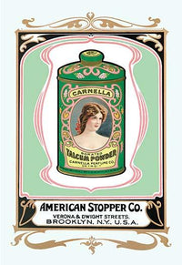 Carnella Talcum Powder vintage art print, high-quality reproduction