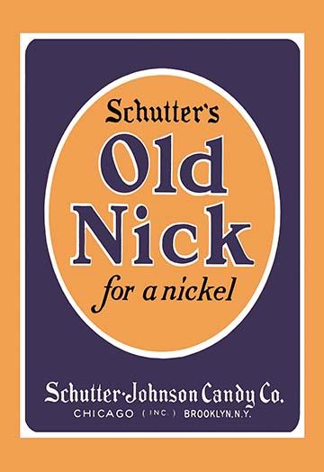 Antique Candy Boxes & Packaging Poster Print showcasing vintage designs.