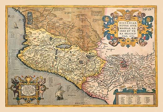 Abraham Ortelius Theatrum Orbis Terrarum Poster Print showcasing early cartography.