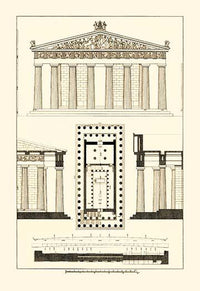 Architectural Drawings of Renaissance Architecture Poster Print by J. Buhlmann
