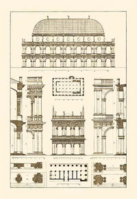 Architectural Drawings of Renaissance Architecture Poster Print by J. Buhlmann