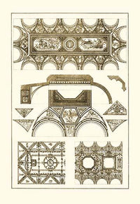 Architectural Drawings of Renaissance Architecture Poster Print showcasing intricate designs.