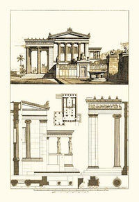 Architectural Drawings of Renaissance Architecture Poster Print showcasing intricate designs.