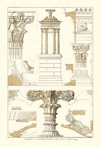 Architectural Drawings of Renaissance Architecture Poster Print