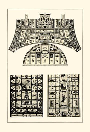 Architectural Drawings of Renaissance Architecture Poster Print showcasing detailed sketches.