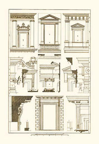 Architectural Drawings of Renaissance Architecture Poster Print by J. Buhlmann